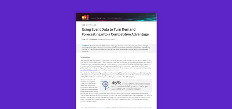 Using Event Data to Turn Demand Forecasting into a Competitive Advantage