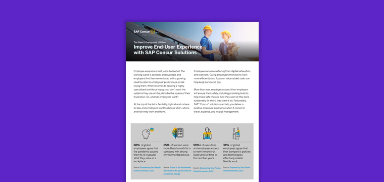 Improve End-User Experience with SAP Concur Solutions